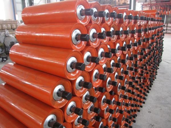 Rubber Dustproof 200mm Belt Conveyor Roller For Construction Works