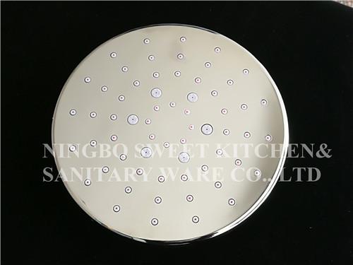 ABS material Self-cleaning chrome plating shower head hand shower set round overhead shower rain shower bathroom shower