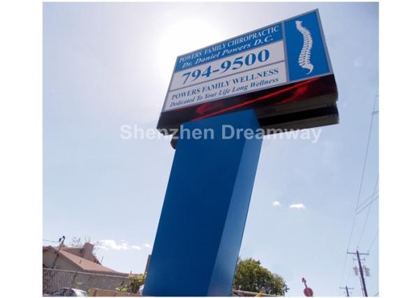 Advertising Epistar Outdoor LED Display Signs 2R1G1B Pixel 16mm , 7500 nits Luminance