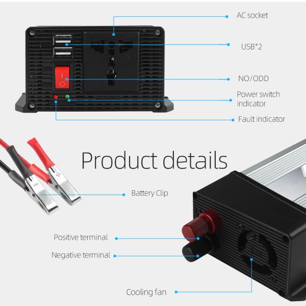 300W Power 12V/24V To 220V Car Mobile Power Inverter Adapter Us Power Inverters For Car Inverters