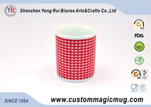 Velentines Gift Heat Sensitive Magic Mug , Porcelain Heat Change Mugs Personalized