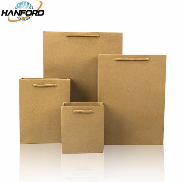 Brown Biodegradable Bulk Craft Paper Bags , Durable Paper Shopping Bags With Handles