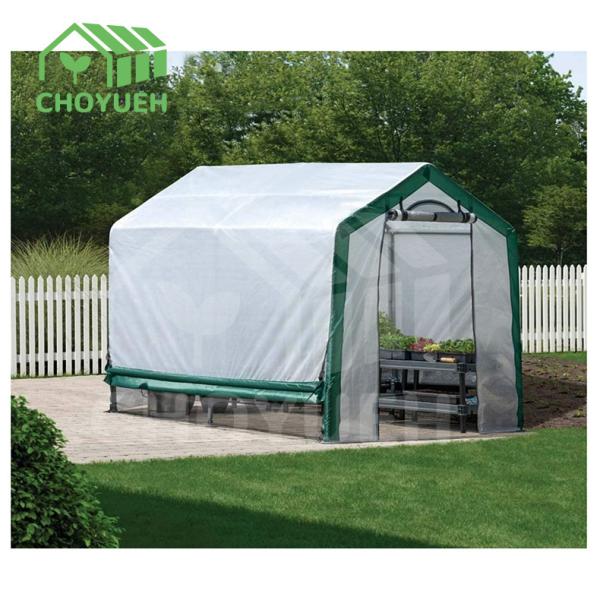 Green Rectangle 8' X 12' Garden Greenhouse for Optimal Planting Environment