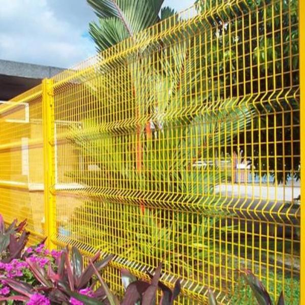 Hot Galvanized Steel Metal 3d Curved Fence For Garden Playground