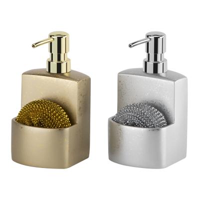 2N1 Polyresin Kitchen Utility Caddy Utility Sink Caddy Soap Dispenser And Cleaning Ball