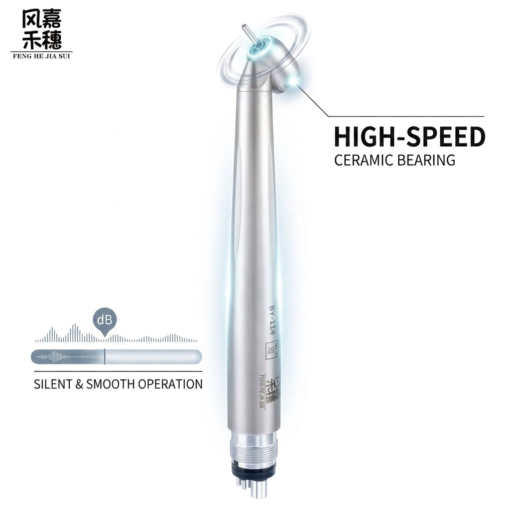 Fully Autoclavable Up To 135°C Dental Surgical Handpiece with High-Precision Ceramic Ball Bearings and LED Self-Luminous Generator