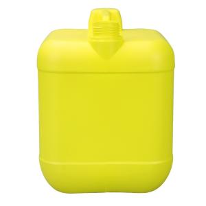 Garrafa plástica do recipiente amarelo do HDPE 10L de 39mm com punho 302mm