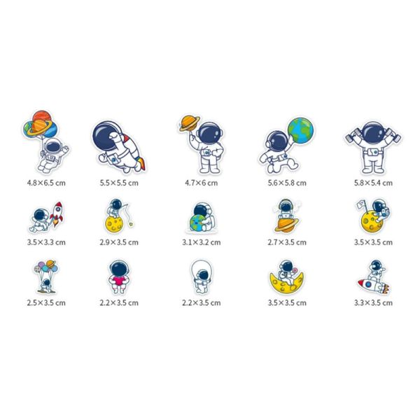 OEM Rocket Moon Planet Kiss Cut Stickers Astronaut Car Decal