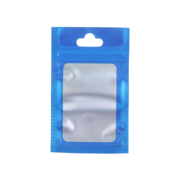 Customized Logo Plastic Retail Aluninum Foil Zipper Packaging Bag with clear hole