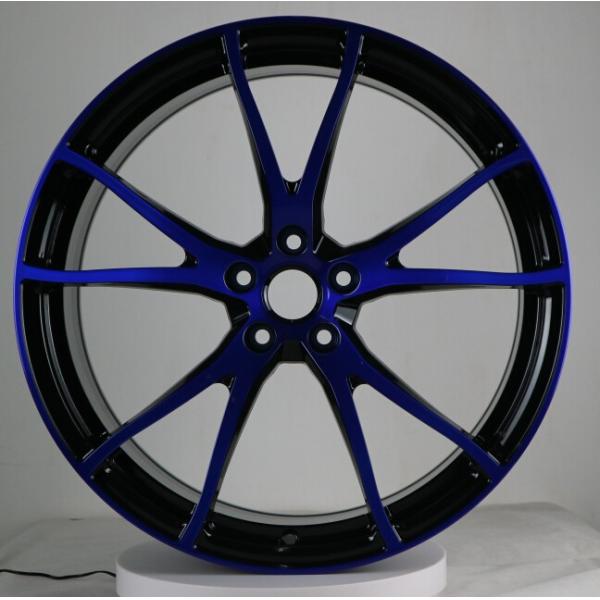 china production monoblock dark blue machined face forged alloy wheels and rims