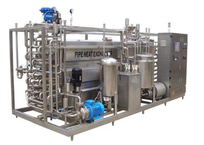 PLC Screen UHT Sterilization Machine / Tubular Sterilization Easy Install