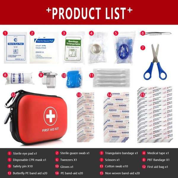 Custom Logo Medical Emergency Survival Kit Home Mini Gear Bag Premium Survival Gear Equipment Travel Outdoor First Aid Kit