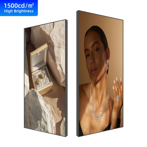4K UHD 55 Inch High Brightness Digital Signage 1500 Nits LCD Display Screen for Store Window Advertising