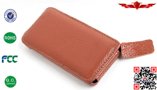 100% Perfect Fit Genuine Leather Flip Cover Case For Ipod Touch 5 High Quality Durable