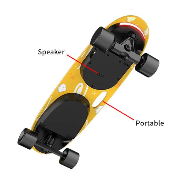 100w 15KM/H Bluetooth Portable Electric Skateboard With PU 70MM Wheel Brushless Motor