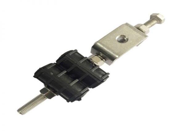 Underground Railway Double Hole Coaxial Cable Clamps Hold 4 X (9 - 14mm) Cables