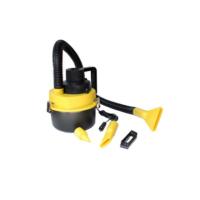 Amarela ABS portátil DC12v limpador de vácuo de uso de carro com flexível molhado e seco