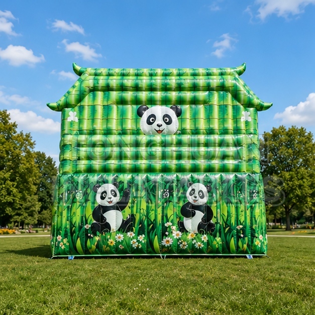 Panda Bamboo Theme Inflatable Slide for Kids Parties Parks Schools Scenic Areas and Commercial Rental Events