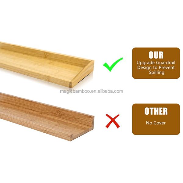 Экологически чистый бамбуковый магнитный шкаф для хранения специй