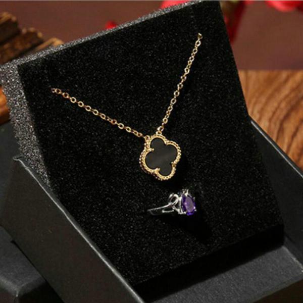 Коробка пены бархата ПУ вводит черное/белизну, пена шкатулки для драгоценностей защитная