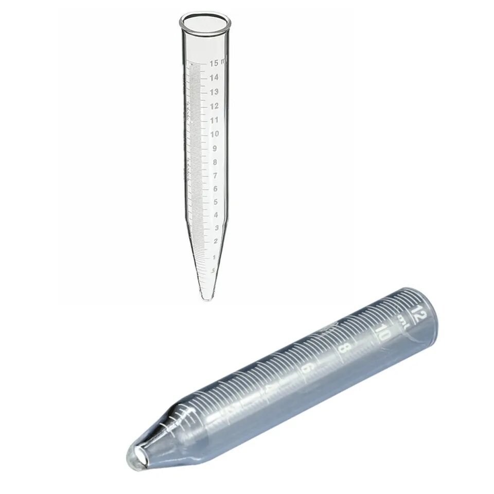 Centrifuge Tube Graduated Conical Bottom Chemistry glassware Borosilicate 3.3 Glass Empty Glass Transparent Radical Small Tube.