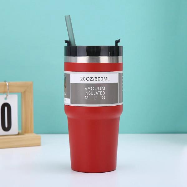 Gobelet de voiture portable en acier inoxydable 20oz 30oz, tasse de bière à double couche isolée, durable