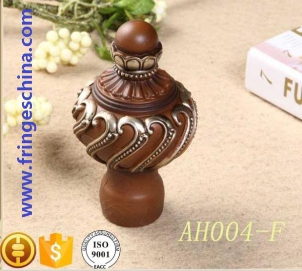 Classical delicate PP plastic curtain rod finials for home decoration
