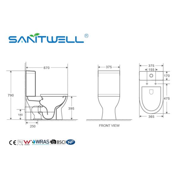 SW-2003A Ceramic Floor Standing Toilet Rimless Washdown Dual Flush System