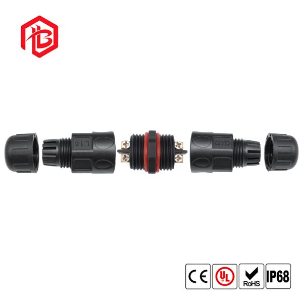 、L-Type M12 Waterproof Electrical Connector IP68 Rated 30A Nylon Housing Aviation Plug for Aerospace & Automotive Applications