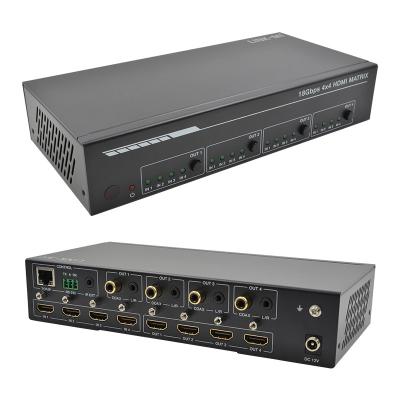 4X4 Matrix 4K HDMI Video Switcher Support Downscaler With Audio ARC