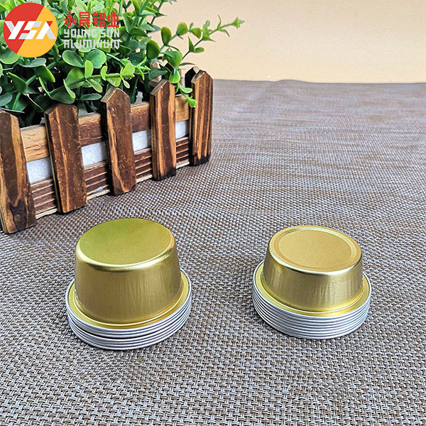 15/25/35МЛ Запечатываемая одноразовая кубка из алюминиевой фольги с пластиковыми крышками