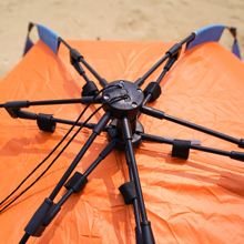 Beach Tent Sun Shelter - Portable Sun Shade Instant Tent for Beach Carrying Bag, Stakes, 6 Sand Pockets, Anti UV