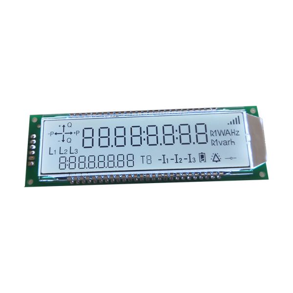 Customized Size 7 Segment  monochrome with white backlight cob lcd modules screen panel for electricity meter