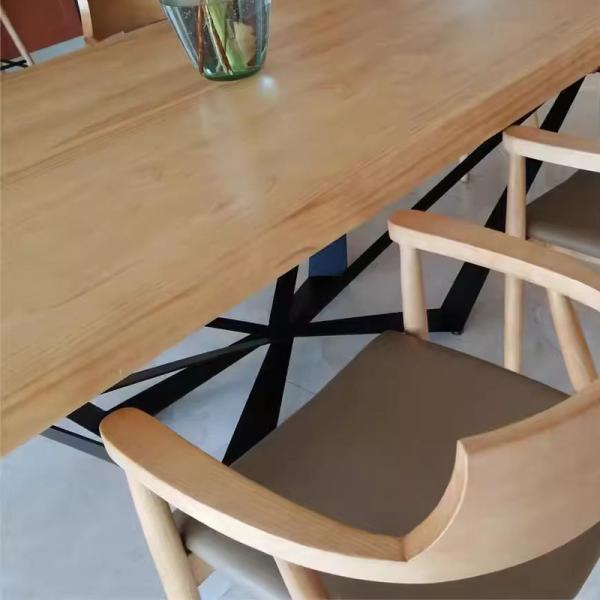 GeoSteel  X Base Industrial Wood Dining Tables  Modern  Rectangle