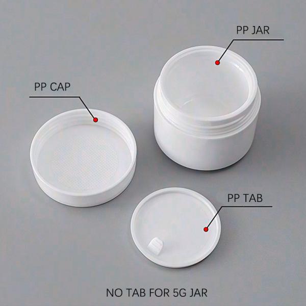 Silk Screen Printing Plastic Containers Incorporating Sturdy PP Collar Material Great for Makeup Packaging Needs like cream hair clay and hair wax