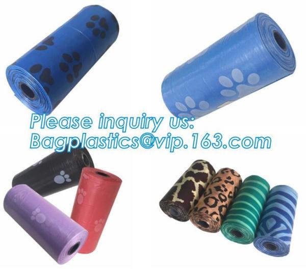 LED Flashlight Dog Waste Bag Dispenser Holder with Pet Waste Bag Poop Roll Bags, BPI ASTM D6400 EN13432 Approval Customi