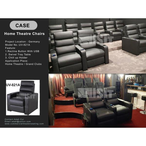 Синтетический стул кино дома кожи ПУ с логотипом вышивки