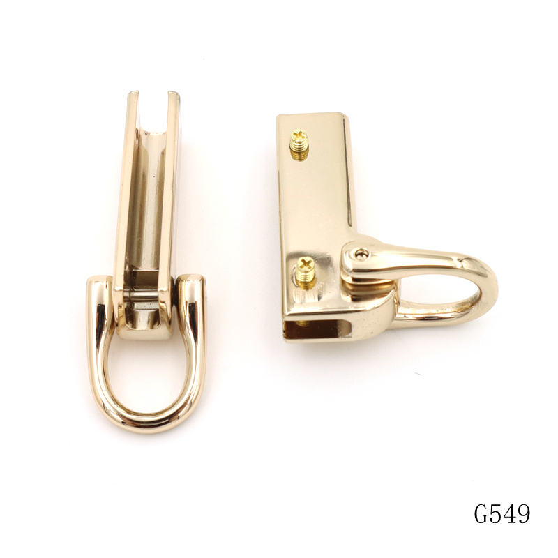 Custom Metal Bag Accessories Gold Double Ear Clip Corrosion Resistant For Bag Accessories