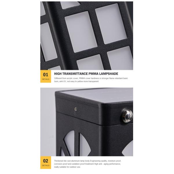 Outdoor Lampshade Solar Deck Post Lights For Decorations Patio Porch Courtyard