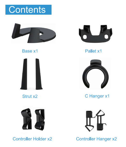 Custom color vr headset and controller stand holder  vive , vive pro , rift device