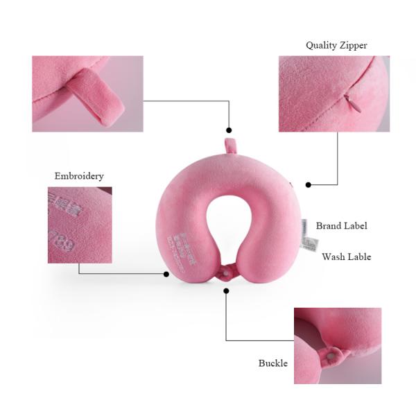 Hotel Memory Foam Travel Neck Support Sleeping U Shaped Pillow Ready to Ship in 1 Day