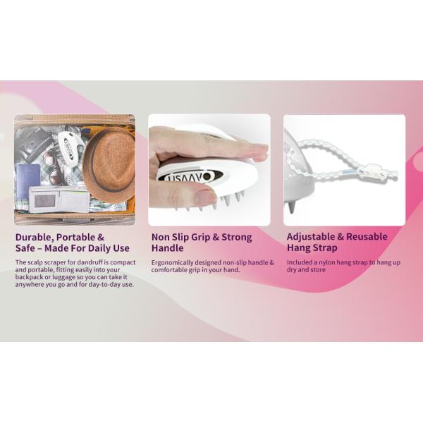 TPR Hair Wash Massager Detachable Hair Washing Scalp Brush FCC Approval