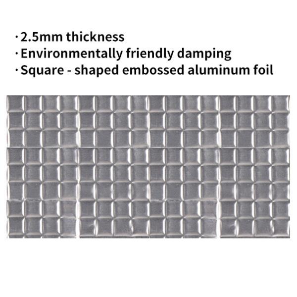2.5mm glossy aluminum embossed automobile damping pad / Auto Acoustic Pad