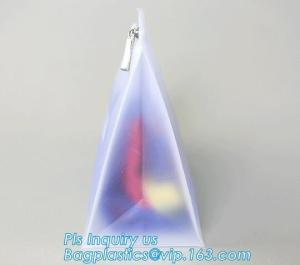 slider Zip lockkk PVC cosmetic bag promotional custom printed plastic bag, eva