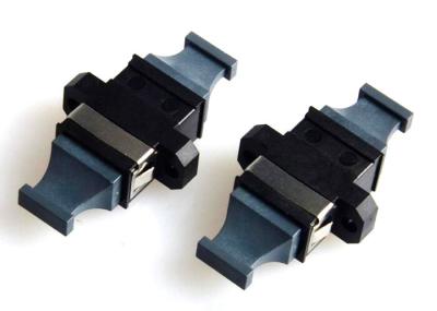 Adaptador desencapado APC da fibra do preto do adaptador da fibra ótica da flange de MPO MTP lustrado