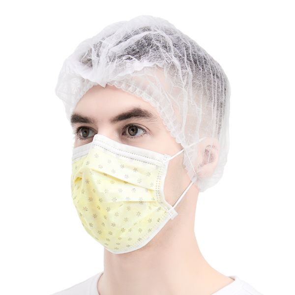 Haixin Health Children Facemask Non-woven Fabric Yellow Pediatric Masks Medical Disposable Face Mask Suppliers Wholesale