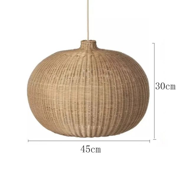 Dining Room Lamp Cafe LED farmhouse Village Vintage Handmade Wicker Pendant Light(WH-WP-112)