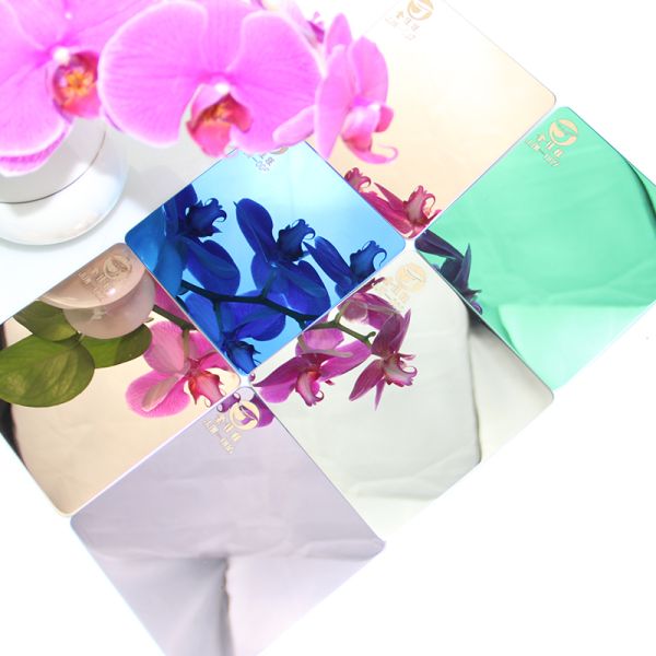 Lámina de acero inoxidable espejo 304 316L, placa de titanio dorado, superficie espejo, anticorrosión