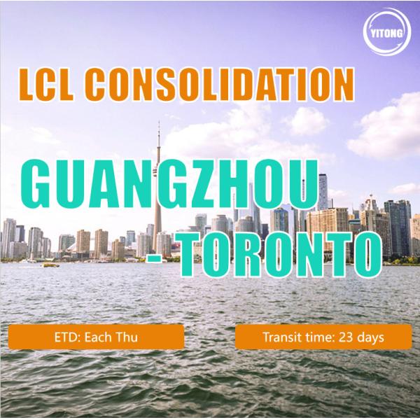 Cheap LCL Consolidation Logistics From Guangzhou To Toronto