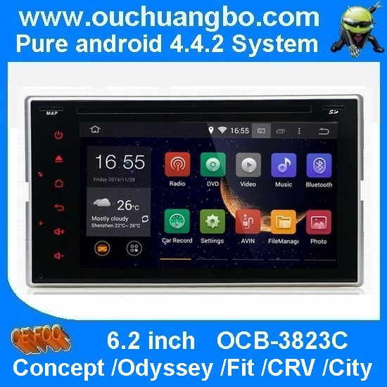 Ouchuangbo Auto GPS Navigation for Honda Everus /Odyssey /Fit /CRV /City Android 4.4 DVD Radio 3G Wifi OCB-3823C